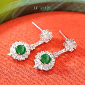 Khuyên tai Ngọc Bích nữ BNKT76 Khuyên tai Ngọc Bích nữ BNKT76 Le'mare Jewelry LMJ