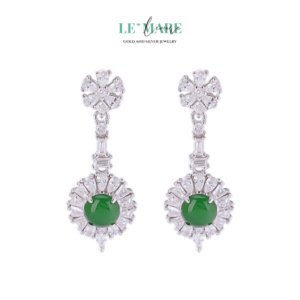 Khuyên tai Ngọc Bích nữ BNKT76 Khuyên tai Ngọc Bích nữ BNKT76 Le'mare Jewelry LMJ