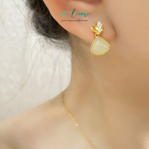 Khuyên tai Ngọc Bích nữ BNKT78 Khuyên tai Ngọc Bích nữ BNKT78 Le'mare Jewelry LMJ