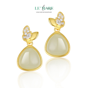 Khuyên tai Ngọc Bích nữ BNKT78 Khuyên tai Ngọc Bích nữ BNKT78 Le'mare Jewelry LMJ