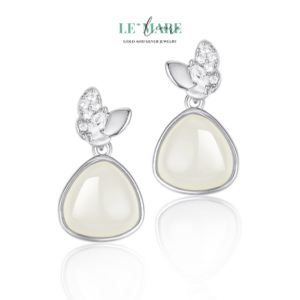 Khuyên tai Ngọc Bích nữ BNKT78 Khuyên tai Ngọc Bích nữ BNKT78 Le'mare Jewelry LMJ