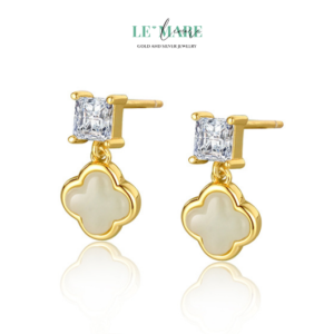 Khuyên tai Ngọc Bích nữ BNKT79 Khuyên tai Ngọc Bích nữ BNKT79 Le'mare Jewelry LMJ