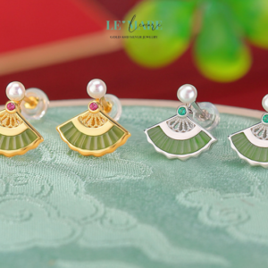 Khuyên tai Ngọc Bích Bạc nữ BNKT83