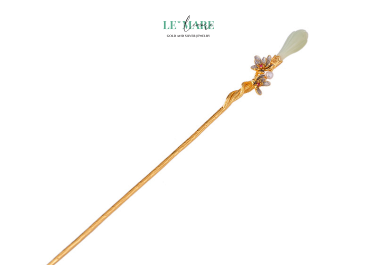 Trâm Cài Tóc Thanh Hoa – Khi nụ hoa ngọc bích chớm nở giữa mái tóc người thiếu nữ BNTC01 Trâm Cài Tóc Thanh Hoa – Khi nụ hoa ngọc bích chớm nở giữa mái tóc người thiếu nữ BNTC01 Le'mare Jewelry LMJ