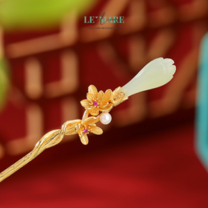 Trâm cài tóc ngọc bích Hoàng Diệp – Đóa hoa vàng rực rỡ trên mái tóc người thương BNTC03 Trâm cài tóc ngọc bích Hoàng Diệp – Đóa hoa vàng rực rỡ trên mái tóc người thương BNTC03 Le'mare Jewelry LMJ