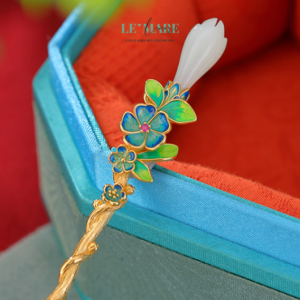 Trâm cài tóc ngọc bích Thanh Hoa – Cành hoa ngọc bích nở rộ trong mái tóc nàng BNTC04 Trâm cài tóc ngọc bích Thanh Hoa – Cành hoa ngọc bích nở rộ trong mái tóc nàng BNTC04 Le'mare Jewelry LMJ