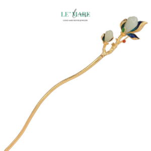 Trâm cài tóc ngọc bích Khai Hoa – Vẻ Đẹp Thanh Tân Nở Rộ Từ Một Cành Trâm BNTC05 Trâm cài tóc ngọc bích Khai Hoa – Vẻ Đẹp Thanh Tân Nở Rộ Từ Một Cành Trâm BNTC05 Le'mare Jewelry LMJ