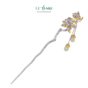 Trâm Cài Tóc Ngọc Bích Mai Vàng Đón Phú Quý BNTC07 Trâm Cài Tóc Ngọc Bích Mai Vàng Đón Phú Quý BNTC07 Le'mare Jewelry LMJ
