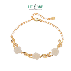 Vòng tay ngọc bích nữ Florabéa – Khi Hoa Lá Và Ngọc Bích Cùng Thì Thầm Trên Cổ Tay BNVT18 Vòng tay ngọc bích nữ Florabéa – Khi Hoa Lá Và Ngọc Bích Cùng Thì Thầm Trên Cổ Tay BNVT18 Le'mare Jewelry LMJ