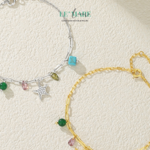 Vòng tay bạc nữ Khóa Tâm Giao BNVT21