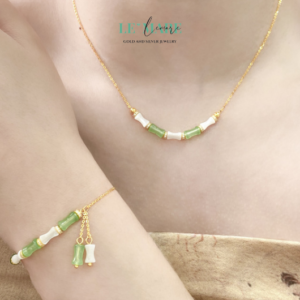 Vòng Tay Ngọc Bích Nữ – Mộc Trúc BNVT25 Vòng Tay Ngọc Bích Nữ – Mộc Trúc BNVT25 Le'mare Jewelry LMJ