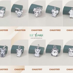 Dây chuyền xoắn bạc ta mặt con giáp Chuột miễn phí khắc tên, SĐT.... Le'Mare Jewelry làm quà sinh nhật, đầy tháng, thôi nôi cho bé yêu - Dây Chuyền Bạc Trẻ Em Le'mare Jewelry LMJ