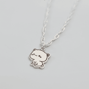 Dây chuyền xoắn bạc ta mặt Mèo 065 Le'Mare Jewelry - Dây Chuyền Bạc Trẻ Em