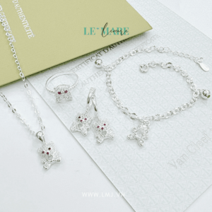 Set trang sức bạc ta Gấu trắng Le'Mare Jewelry - Dây Chuyền Bạc Trẻ Em