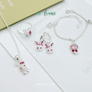 Set trang sức bạc ta Thỏ đá Le'Mare Jewelry - Dây Chuyền Bạc Trẻ Em