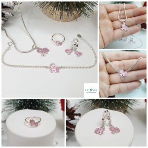 Set trang sức bạc ta Gấu tim đỏ Le'Mare Jewelry - Dây Chuyền Bạc Trẻ Em Set trang sức bạc ta Gấu tim đỏ Le'Mare Jewelry - Dây Chuyền Bạc Trẻ Em Le'mare Jewelry LMJ