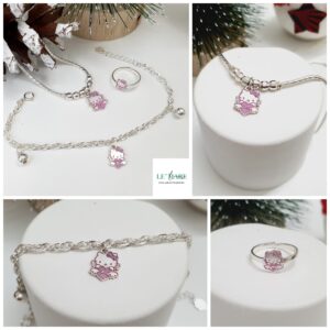 Set trang sức bạc ta Dâu đá Le'Mare Jewelry - Dây Chuyền Bạc Trẻ Em Set trang sức bạc ta Dâu đá Le'Mare Jewelry - Dây Chuyền Bạc Trẻ Em Le'mare Jewelry LMJ