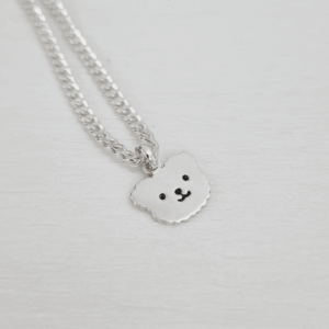 Dây chuyền dẹt bạc ta mặt Gấu Le'Mare Jewelry - Dây Chuyền Bạc Trẻ Em