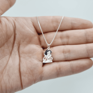 Dây chuyền bạc làm quà sinh nhật bé gái : dây chuyền hộp bạc ta mặt công chúa Bạch Tuyết Le'Mare Jewelry - Dây Chuyền Bạc Trẻ Em