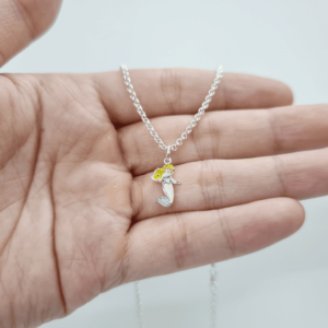 Dây chuyền mo nhỏ bạc ta mặt công chúa Ariel cho bé gái Le'Mare Jewelry - Dây Chuyền Bạc Trẻ Em