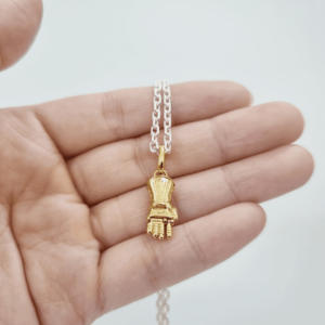 Dây chuyền xích vuông bạc ta mặt cánh tay người sắt Iron Man cho bé trai Le'Mare Jewelry - Dây Chuyền Bạc Trẻ Em