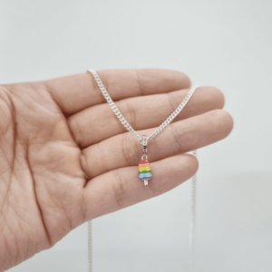 Dây chuyền bạc ta mặt que kem sắc màu dễ thương cho bé Le’Mare Jewelry - Dây Chuyền Bạc Trẻ Em