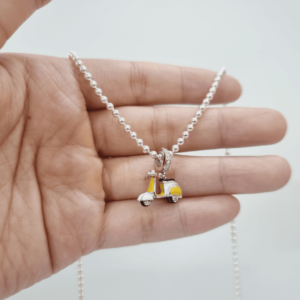 Dây chuyền bi bạc ta mặt xe máy đáng yêu, độc đáo cho bé Le'Mare Jewelry - Dây Chuyền Bạc Trẻ Em