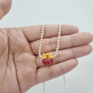 Dây chuyền bi bạc ta mặt bánh donut đáng yêu, độc đáo cho bé Le'Mare Jewelry - Dây Chuyền Bạc Trẻ Em