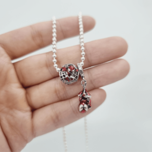 Dây chuyền bi bạc ta người nhện Spider Men cho bé trai năng động, đáng yêu Le'Mare Jewelry - Dây Chuyền Bạc Trẻ Em