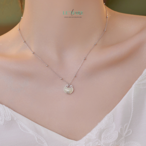 Dây Chuyền Bạc Nữ Ngọc Hòa Điền Túi Tài Lộc – Vượng Khí và May Mắn BNDC67 Dây Chuyền Bạc Nữ Ngọc Hòa Điền Túi Tài Lộc – Vượng Khí và May Mắn BNDC67 Le'mare Jewelry LMJ