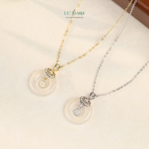 Dây Chuyền Bạc Nữ Ngọc Hòa Điền Đồng Điếu – May Mắn Và Tài Lộc BNDC68 Le'mare Jewelry LMJ