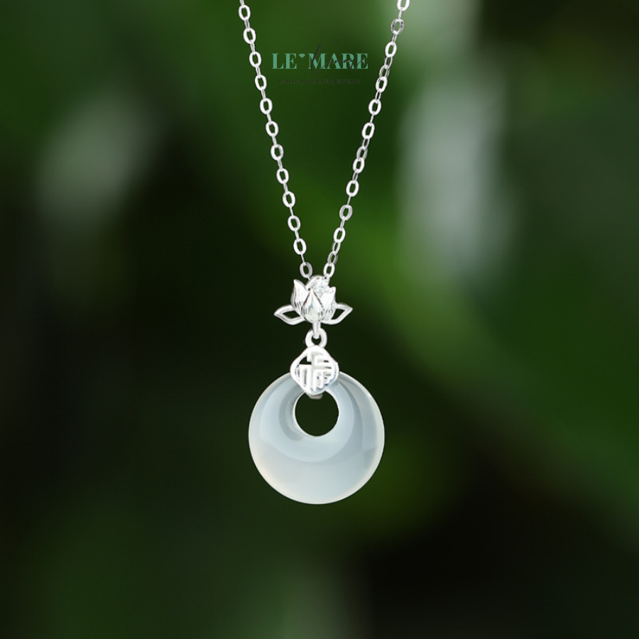 Dây Chuyền Bạc Nữ Ngọc Hòa Điền Đồng Điếu Hoa Sen Thuần Khiết – Thanh Tao và Bình Yên BNDC72 Dây Chuyền Bạc Nữ Ngọc Hòa Điền Đồng Điếu Hoa Sen Thuần Khiết – Thanh Tao và Bình Yên BNDC72 - Ảnh 5