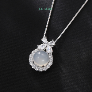 Dây Chuyền Bạc Nữ Cánh Hoa & Hạt Sương Mai – Ngọt Ngào và Tinh Tế BNDC78 Dây Chuyền Bạc Nữ Cánh Hoa & Hạt Sương Mai – Ngọt Ngào và Tinh Tế BNDC78 Le'mare Jewelry LMJ