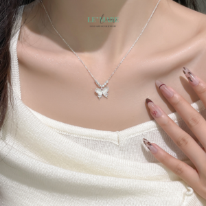 Dây Chuyền Bạc Nữ – Cánh Bướm Vườn Xuân BNDC81 Dây Chuyền Bạc Nữ – Cánh Bướm Vườn Xuân BNDC81 Le'mare Jewelry LMJ