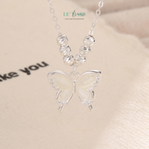 Dây Chuyền Bạc Nữ – Cánh Bướm Vườn Xuân BNDC81 Dây Chuyền Bạc Nữ – Cánh Bướm Vườn Xuân BNDC81 Le'mare Jewelry LMJ