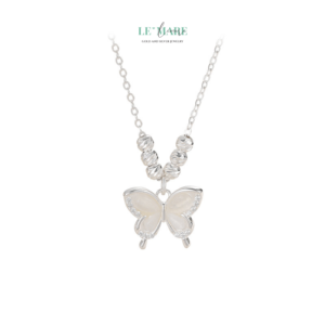 Dây Chuyền Bạc Nữ – Cánh Bướm Vườn Xuân BNDC81 Dây Chuyền Bạc Nữ – Cánh Bướm Vườn Xuân BNDC81 Le'mare Jewelry LMJ