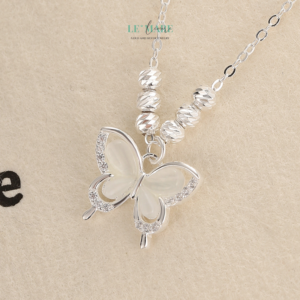 Dây Chuyền Bạc Nữ – Cánh Bướm Vườn Xuân BNDC81 Dây Chuyền Bạc Nữ – Cánh Bướm Vườn Xuân BNDC81 Le'mare Jewelry LMJ