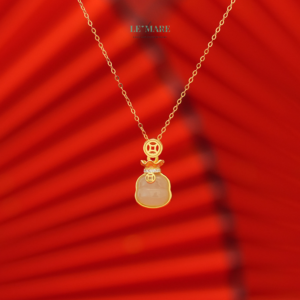 Dây chuyền ngọc bích Túi Chiêu Tài – Lời thì thầm của ngọc và tài lộc BNDC84