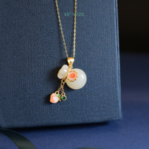 Dây chuyền ngọc bích nữ Đào Tụ Lộc – Nơi phúc lộc hội tụ bên trái tim người phụ nữ BNDC85