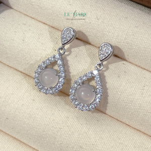 Khuyên tai ngọc bích  nữ  BNKT86