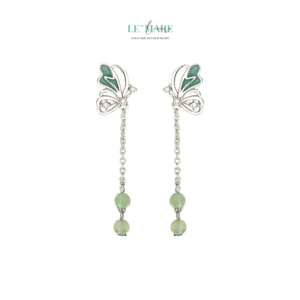 Khuyên tai ngọc bích nữ BNKT87 Khuyên tai ngọc bích nữ BNKT87 Le'mare Jewelry LMJ