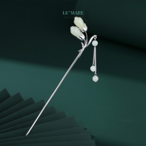 Trâm Cài Tóc Ngọc Bích Nụ Hoa Rạng Đông – Vẻ Đẹp Của Bình Yên và Tỉnh Thức BNTC24