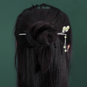 Trâm Cài Tóc Ngọc Bích Nụ Hoa Rạng Đông – Vẻ Đẹp Của Bình Yên và Tỉnh Thức BNTC24 Le'mare Jewelry LMJ