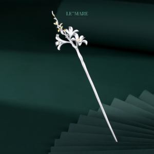 Trâm Cài Tóc Hoa Bách Hợp Thanh Cao – Bạc S925 BNTC25 Trâm Cài Tóc Hoa Bách Hợp Thanh Cao – Bạc S925 BNTC25 Le'mare Jewelry LMJ