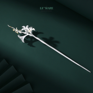 Trâm Cài Tóc Hoa Bách Hợp Thanh Cao – Bạc S925 BNTC25 Trâm Cài Tóc Hoa Bách Hợp Thanh Cao – Bạc S925 BNTC25 Le'mare Jewelry LMJ