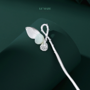 Trâm Cài Tóc Ngọc Bích Cánh Sen Đầu Tiên BNTC35 Trâm Cài Tóc Ngọc Bích Cánh Sen Đầu Tiên BNTC35 Le'mare Jewelry LMJ