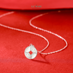 Dây chuyền bạc nữ Tiền Tâm – Ánh bạc của phú quý, thanh tịnh và viên mãn BNDC59 Dây chuyền bạc nữ Tiền Tâm – Ánh bạc của phú quý, thanh tịnh và viên mãn BNDC59 Le'mare Jewelry LMJ