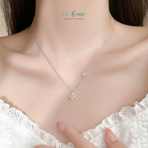 Dây chuyền bạc nữ Violaine – Lấp lánh may mắn, dịu dàng như hơi thở cỏ 4 lá BNDC73 Le'mare Jewelry LMJ