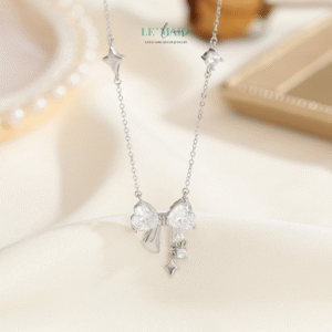 Dây Chuyền Bạc Nữ Mộc Nơ – Dấu Giao Nhẹ Nhàng Của Tình Yêu và Nữ Tính BNDC79 Dây Chuyền Bạc Nữ Mộc Nơ – Dấu Giao Nhẹ Nhàng Của Tình Yêu và Nữ Tính BNDC79 Le'mare Jewelry LMJ