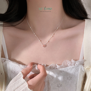 Dây chuyền bạc nữ Tâm Hường – Trái tim hồng dịu dàng đặt trên cổ em BNDC88 Dây chuyền bạc nữ Tâm Hường – Trái tim hồng dịu dàng đặt trên cổ em BNDC88 Le'mare Jewelry LMJ